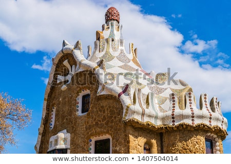 Foto stock: View From The Green Park To Sagrada Familia