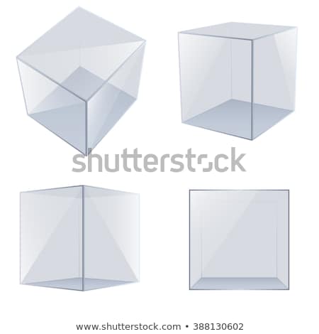 Stok fotoğraf: Empty Glass Cube