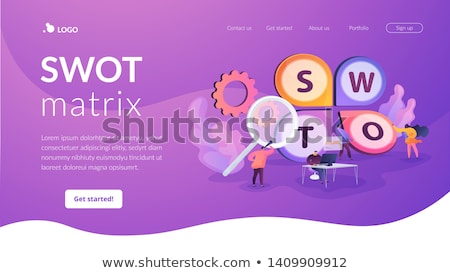 Foto stock: Swot Analysisconcept Landing Page