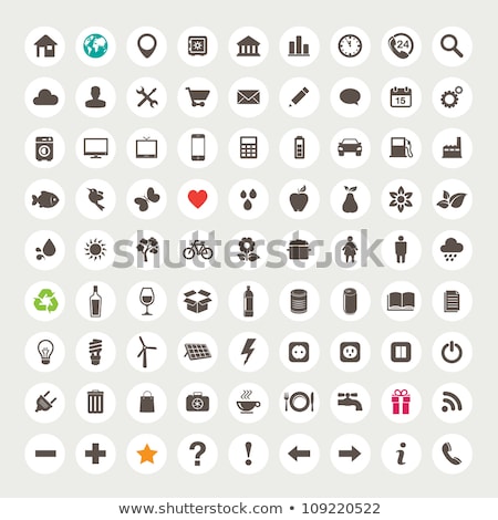 ストックフォト: Flower Shop Icon Set