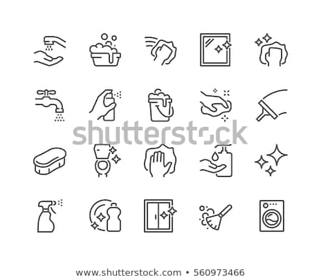 Foto stock: Hand Cleans With Brush