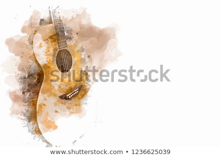Stock photo: Beautiful Guitar Player