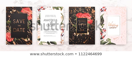 Stock foto: Card For Invitation Or Congratulation With Bouquet Of Flowers Na