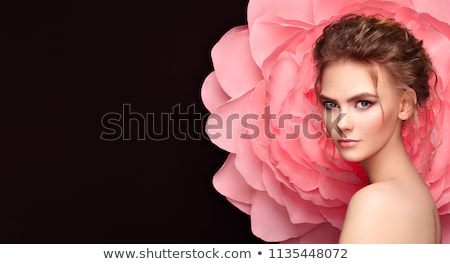 Foto stock: Fashion Photo Of Young Magnificent Woman Girl Posing Studio Ph