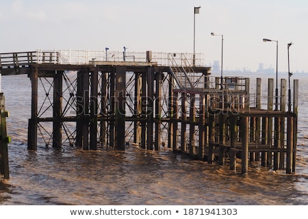 Сток-фото: Sunset By The Old Bath Pier