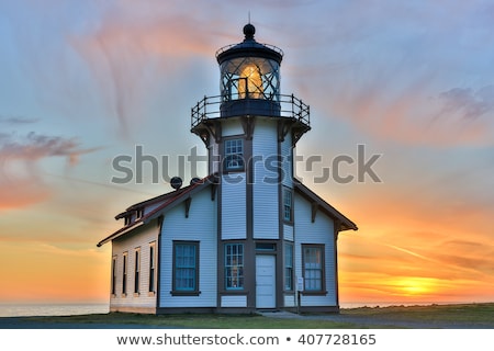 Sunset Over Point Cabrillo Light Station State Historic Park Mendocino County California Foto stock © yhelfman