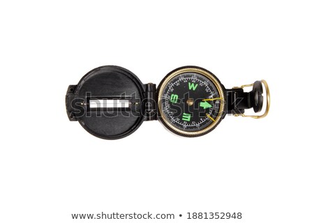 Foto d'archivio: Compass On White Background Peace Concept