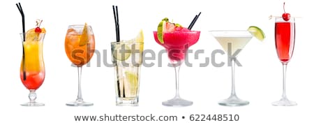 Stockfoto: Strawberry Margarita Cocktail In Glass