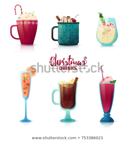 Stok fotoğraf: Traditional Christmas Cocktail With Marshmallow