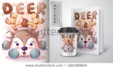 Cute Dear Poster And Merchandising ストックフォト © rwgusev