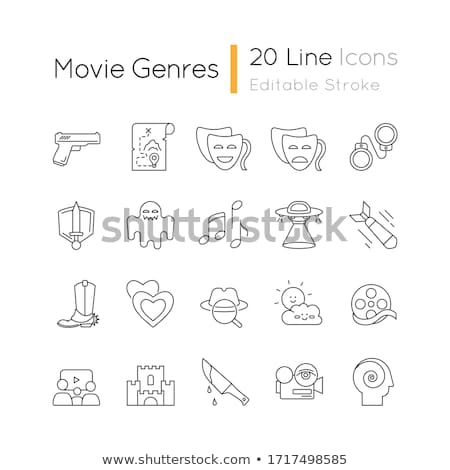 ストックフォト: Genres Of Cinema Icons Set