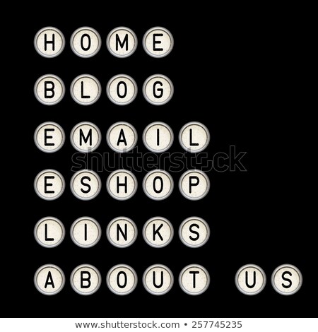 Foto stock: Vintage Blog Home Links And Email Keys