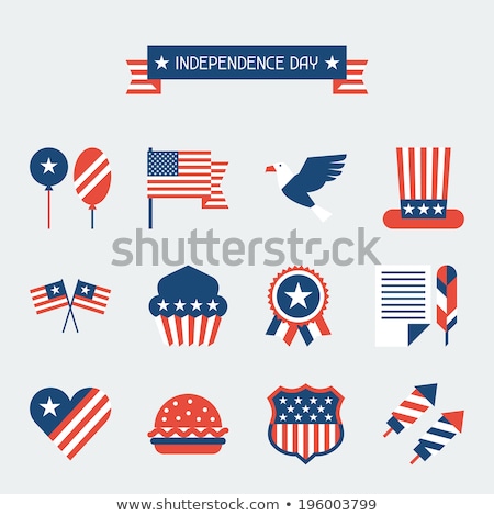 Stockfoto: Red Balloon Of American Flag