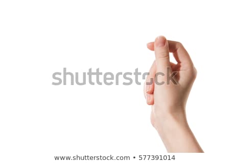 Foto stock: Advertising Hand Holding White Empty Paper