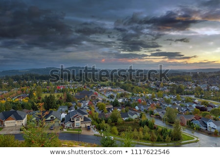 Сток-фото: Happy Valley Residential Homes In Fall