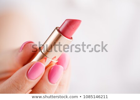 ストックフォト: Red Lipstick In Hand