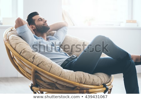 Stock fotó: Businessman Resting Smiling