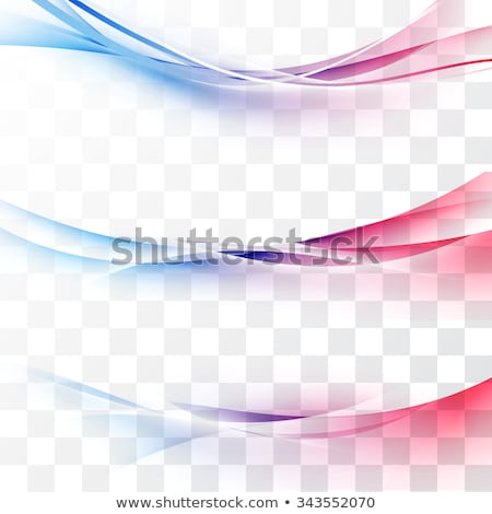 Elegant Smooth Blue Wave Transparent Template Сток-фото © phyZick