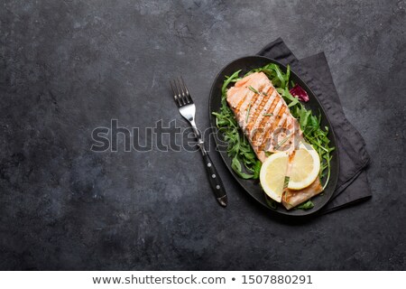 Stock foto: Grilled Salmon Fish Fillet