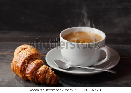 Stok fotoğraf: Coffee And Croissant