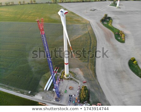 ストックフォト: Wind Energy In An Agricultural Area