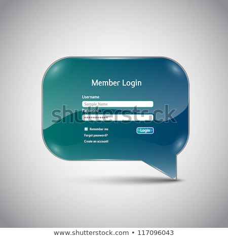 Foto stock: Speech Bubble Member Login Interface