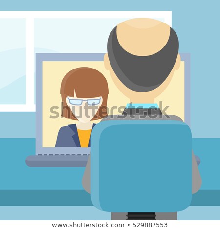 Bald Man With Laptop And Money Stockfoto © robuart
