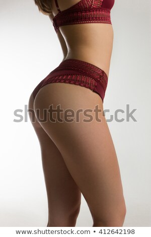 Сток-фото: Beautiful Woman Buttocks In Red Shorts