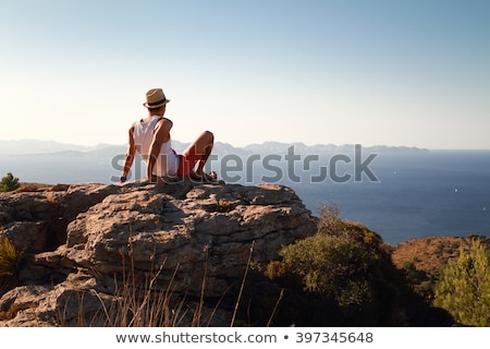 Foto stock: Young Men In The Country