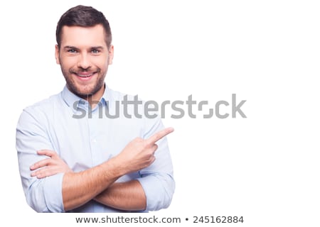 Stok fotoğraf: Handsome Young Business Man Pointing At The Camera