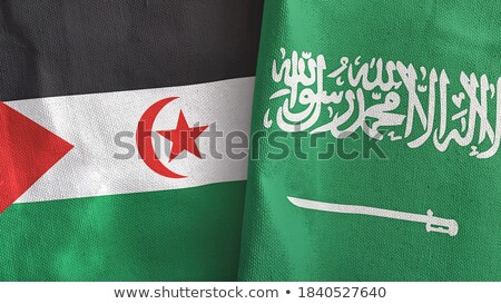 Stock fotó: Saudi Arabia And Western Sahara Flags