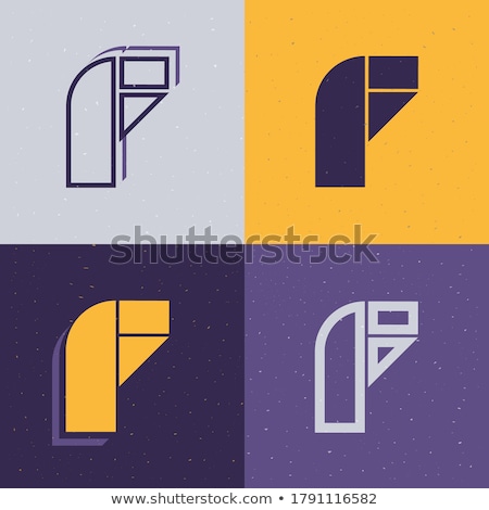 Stockfoto: Letters Painted In Bold Line Icon