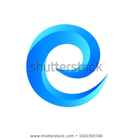 Foto stock: Letter E Wave Spiral Logotype Icon Element Design