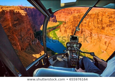Foto stock: Aerial View Of Grand Canyon From Helicopter