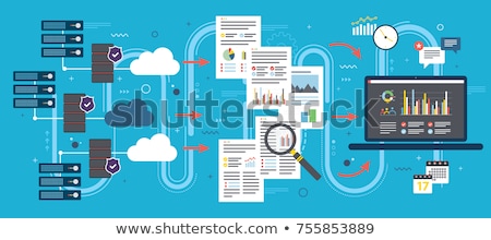 Stock fotó: Business Intelligence Dashboard Concept Vector Illustration