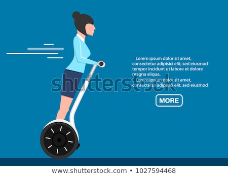 Сток-фото: City Segway Tour Concept Vector Illustration