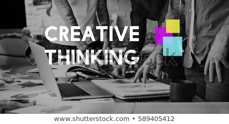 Stock photo: Creative Creativity Graphic Designer Working With Graphics Table