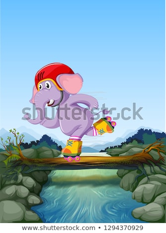 Stock photo: Elepehant Playing Roller Skate