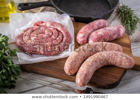 Stok fotoğraf: Raw Gourmet Sausages