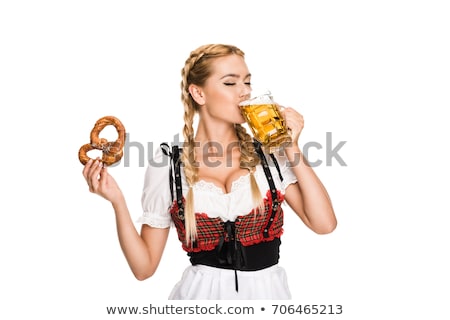 Stock fotó: Oktoberfest Waitress With Beer