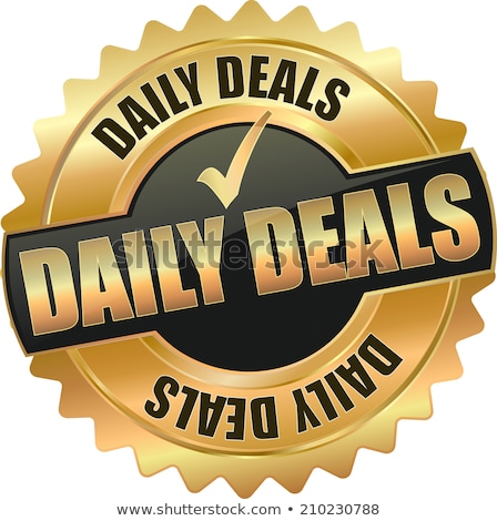 Foto stock: Deal Of The Day Gold Vector Icon Button