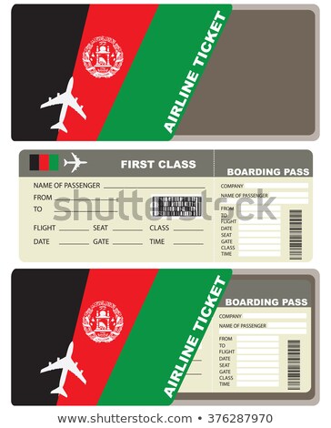 Foto stock: Plane Ticket First Class In Afghanistan