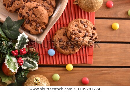 Stock fotó: A Crunchy Biscuit With Choco Balls