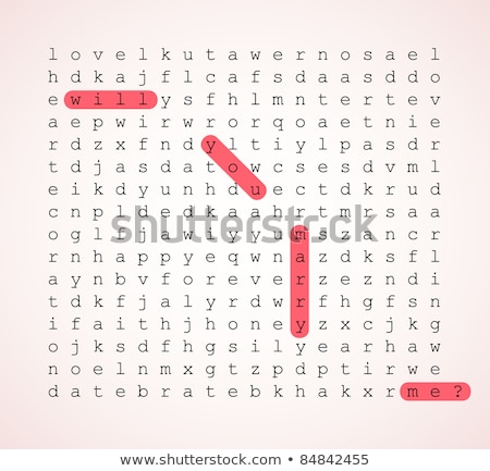 Stock photo: Puzzle With Word I Love You