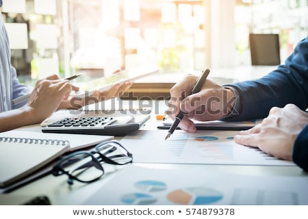 Foto stock: Administrator Business Man Financial Inspector And Secretary Mak