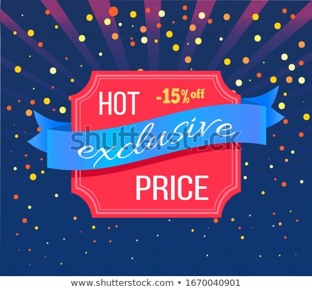 Stok fotoğraf: Hot Exclusive Price 15 Percent Off Emblem Isolated