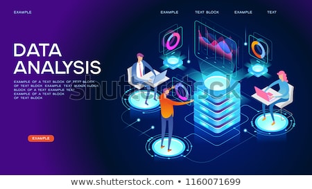 Foto stock: Big Data Developer Vector Illustration