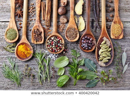 Foto stock: Spice And Herb In Spoons