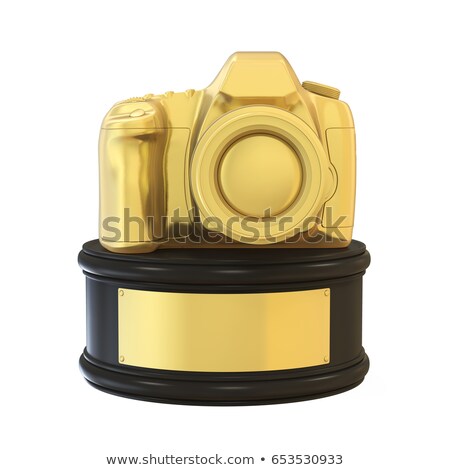 Stock photo: Dslr Camera Trophy Or Cup Isolated On White