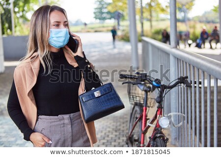 Stockfoto: Call Center Womancity Bicycle